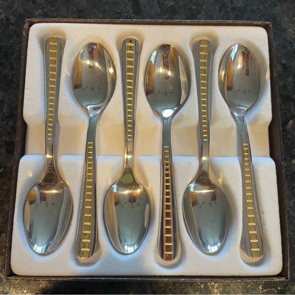 Inoxpran set of 6 demitasse spoons made in Italy
